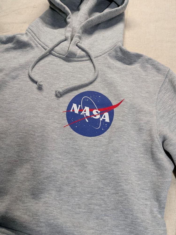 NASA Hoodie Grey Streetwear Sweatshirt imagen 3